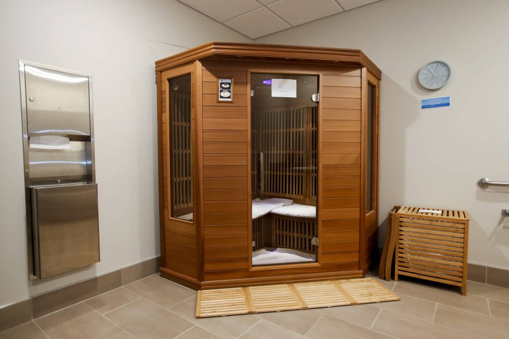 Infrared sauna at Resolution Health